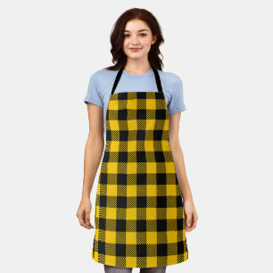 Tablier Plaid de buffle jaune