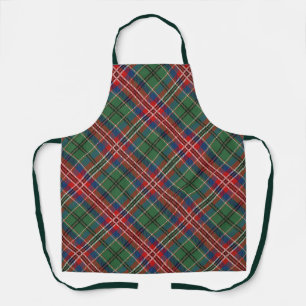 Tablier Plaid élégant Rouge Vert Tartan rustique