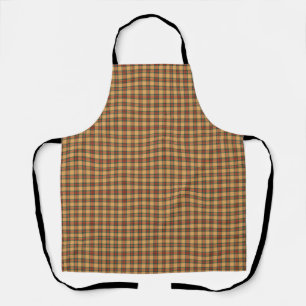 Tablier Plaid en or muté, rouge et vert Tartan
