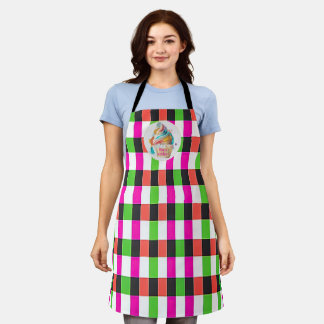 Tablier Plaid personnalisé | Personnalisé ou logo | Cupcak