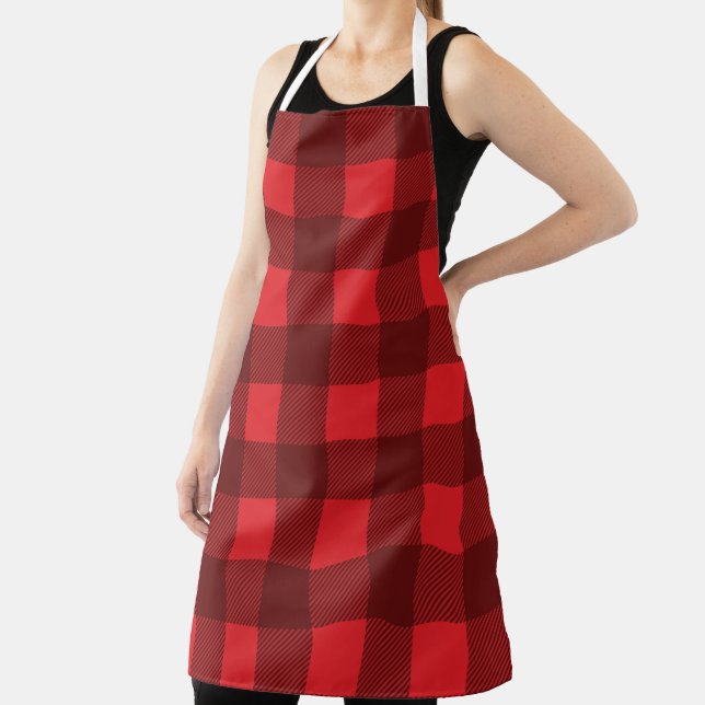 Tablier Plaid rouge hiver (Insitu)