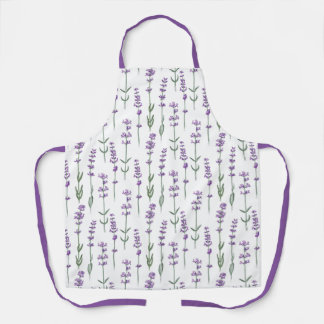 Tablier Planche de fleurs violettes de lavande