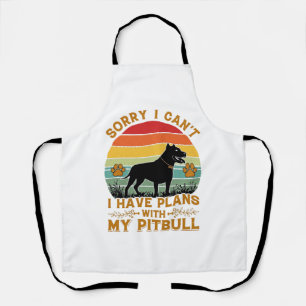 Tablier Plans de boisson Chien Pitbull Rétro Coucher de so