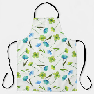 Tablier Plantes aquarelle : Motif Floral sans joint.
