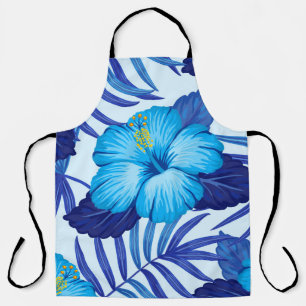 Tablier Plantes tropicaux hawaïens, motif hibiscus.