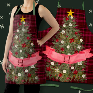 Tablier Plat monographique personnalisé + Arbre de Noël
