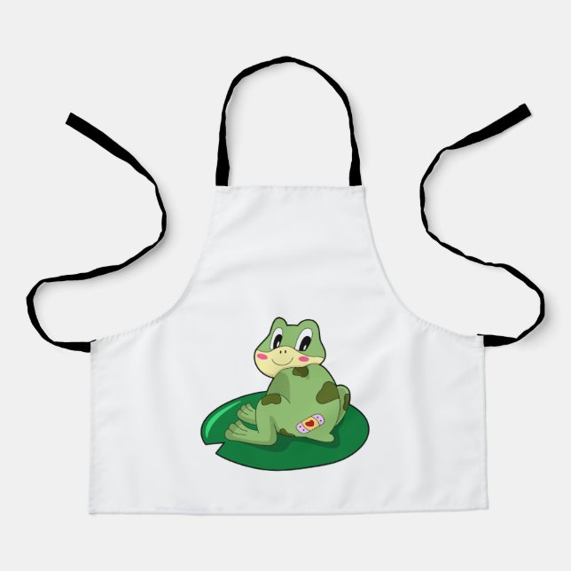 Tablier Plâtre Coeur Feuille de grenouille (Recto)