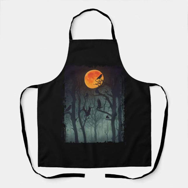 Tablier Pleine lune Crow Gloomy Forêt Costume magnifique H (Recto)