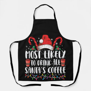 Tablier Plus Susceptible De Boire Tout Le Café De Noël Du