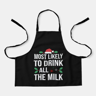 Tablier Plus susceptible de boire tout le lait Noël Matchi