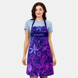Tablier Plutôt Personnalisé Marine Hot rose floral Apron