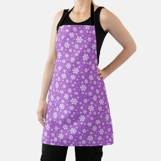 Tablier Pneus blancs sur Motif d'hiver violet (Insitu)