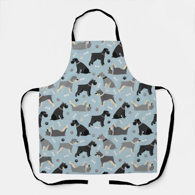 Tablier Poches et os Schnauzer (Recto)