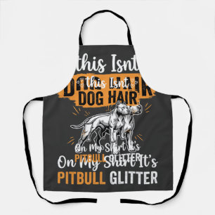 Tablier Poils de chien Pitbull Pailleté Drôle de chien
