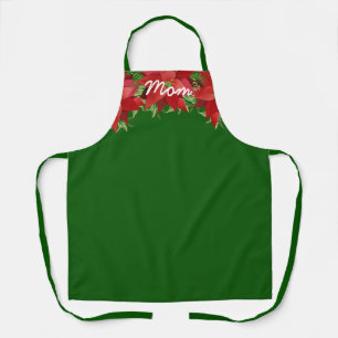 Tablier Poinsettias Green Personnalisé