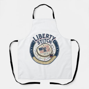 Tablier Point de Liberty Patriote Broderie Aiguille Patrio