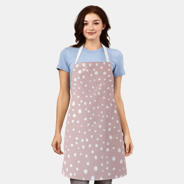 Tablier Points Dalmatiens Rose, Points Dalmatiens, Impress (Porté)