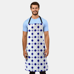 Tablier Points de bleu marine, Motif à pois, Pois