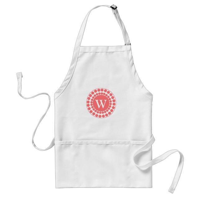 Tablier Points de corail stylés Monogram Apron (Devant)