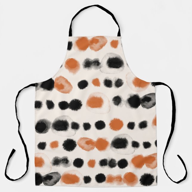 Tablier Pois Abstraits : Géométrie aquarelle. (Recto)