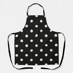 Tablier Pois blancs antiques en noir