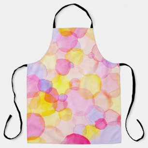 Tablier Pois couleur aquarelle motif transparent