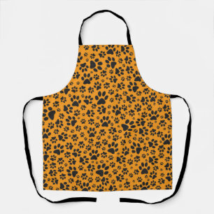 Tablier Pois de chien noir et blanc Pointe Polka sur dahli