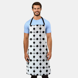 Tablier Pois noirs, Motif à points Polka, points, pointill