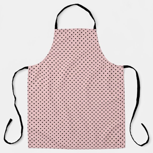 Tablier Pois rose noir (Recto)