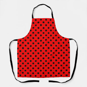 Tablier Pois rouge et noir