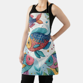 Tablier Poisson arc-en-ciel sous-marin