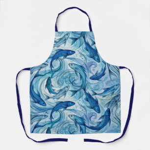 Tablier Poisson Bleu Mystique Flowing Harmony