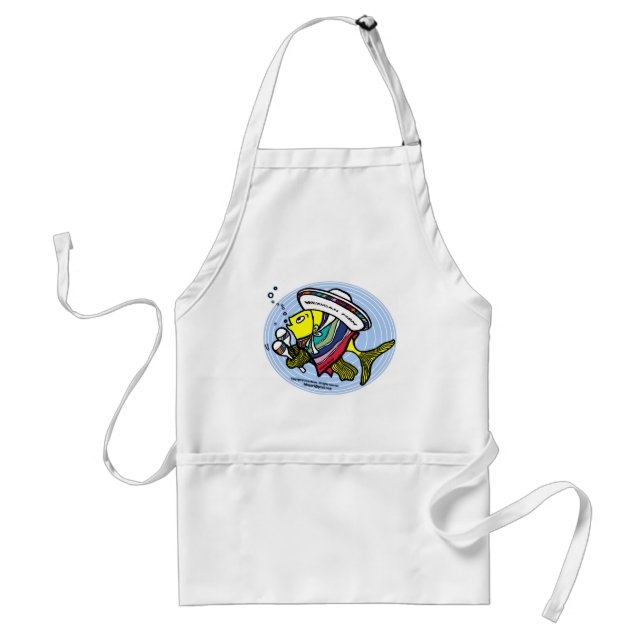 Tablier Poissons mexicains en cercle (Devant)