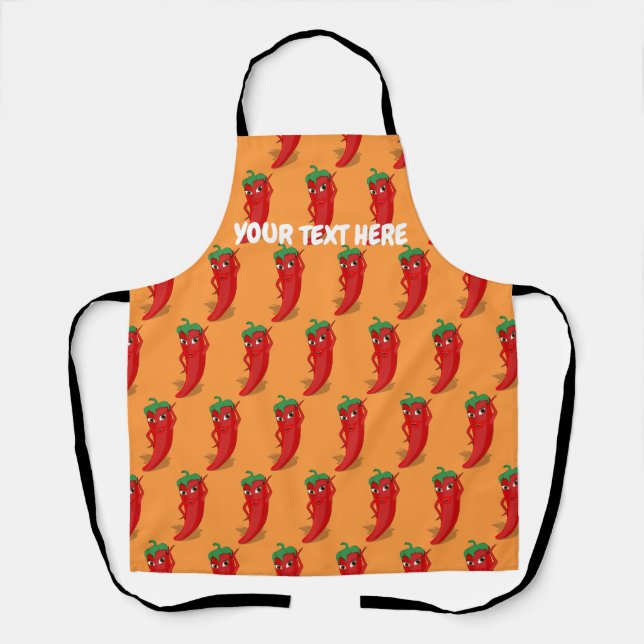Tablier Poivron Chimier Cartographié Avec Texte Personnali (Recto)