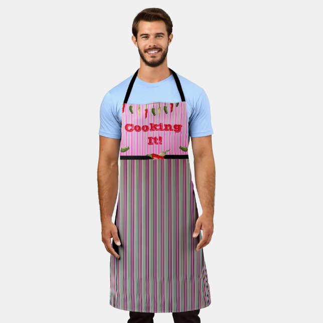 Tablier Poivrons chauds Barbeque Time Apron (Porté)