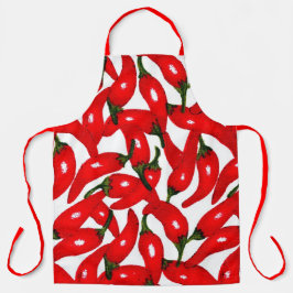 Tablier Poivrons Rouge Chaud Épicé 