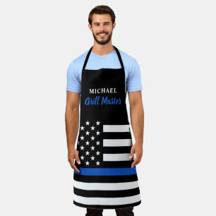 Tablier Police mince Ligne bleue Grill Master American Dra