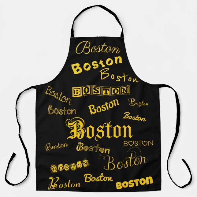 Tablier Polices jaunes de Boston (Recto)