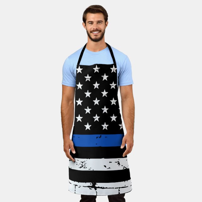 Tablier Policier de ligne mince rustique BBQ Apron (Porté)