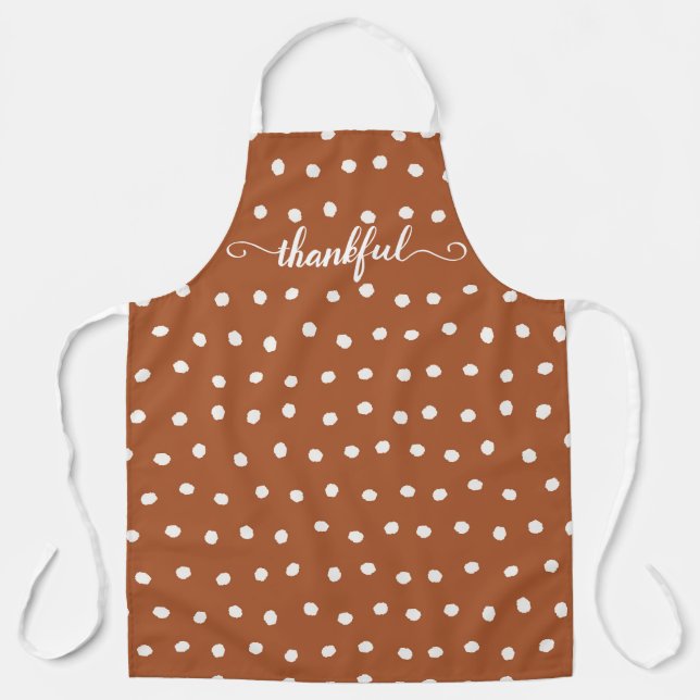 Tablier Polka Dot Apron Brûlé Orange (Recto)
