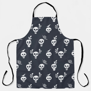 Tablier Polka du crâne : Motif humoristique botanique