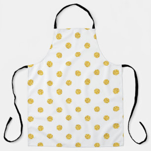 Tablier Polka Gold Parties scintillant points Texture