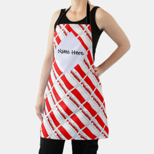Tablier Pologne Drapeau Polonais Carrelé Personnalisation 