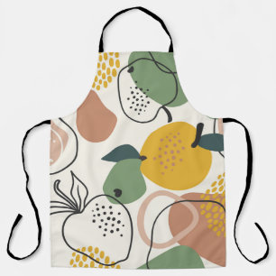 Tablier Pommes poires : Motif Vintage à main.