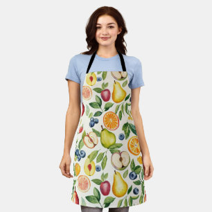 Tablier Pommes Poires Myrtilles Oranges Citron Lime Fruits