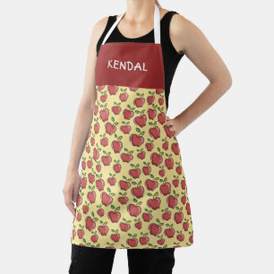 Tablier Pommes rouges personnalisées