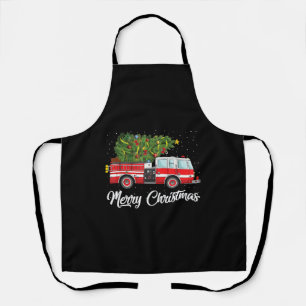 Tablier Pompier Camion Pompier Joyeux Noël