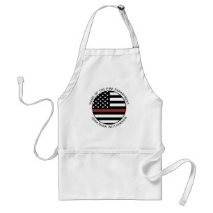 Tablier Pompier personnalisé Mince Red Line USA Drapeau