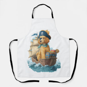 Tablier Poodle Pirate � Drôle de chien de mer