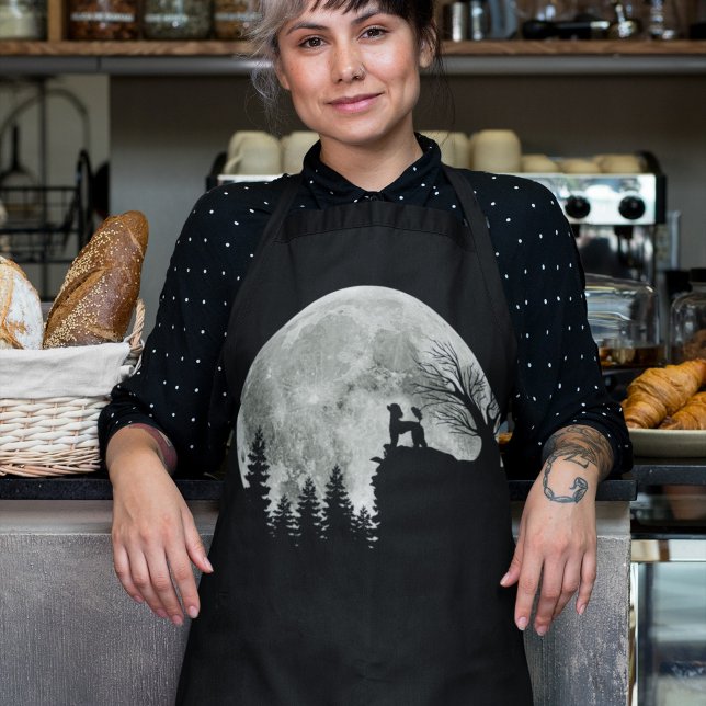 Tablier Poodle Sur Mountain Halloween Cadeau Pour Poodle L (Créateur téléchargé)